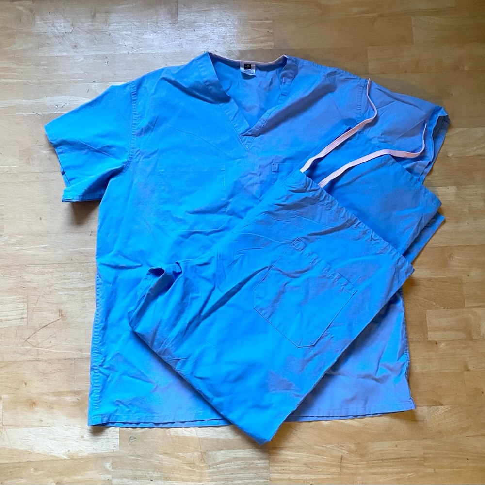 Blue Women's Scrub Set